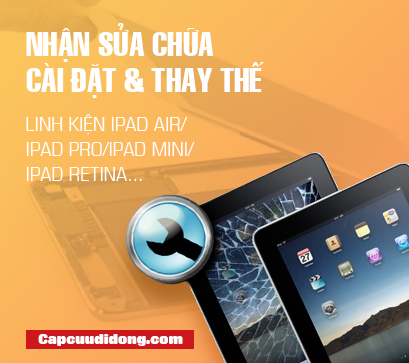 Nhan sua chua cai dat that the linh kien Ipad